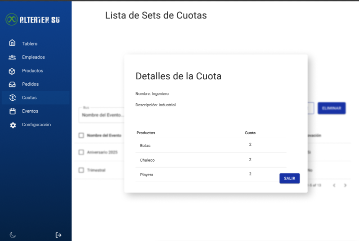 mockup consultar empleados